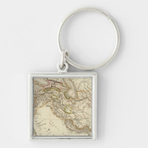 Classical World Eastern Hemisphere Map Key Ring