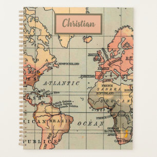 Classical World Map  Planner