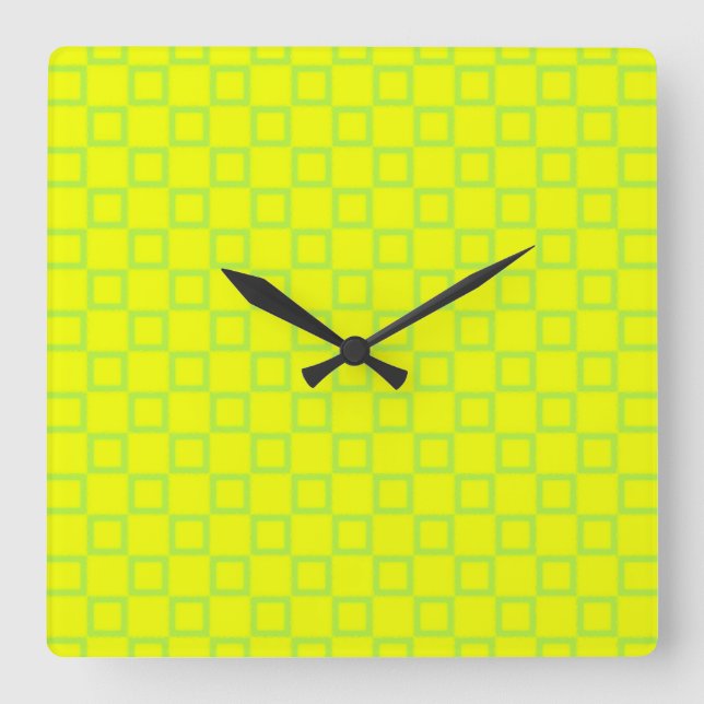 Classical yellow and mint green Wall Clock (Front)