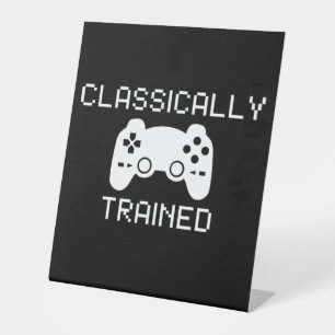 CLASSICALLY TRAINED PEDESTAL SIGN