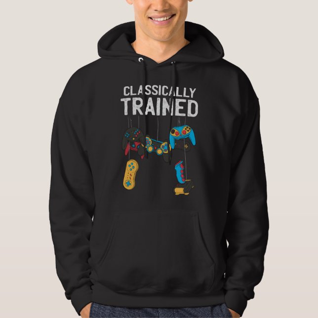 Classically Trained Retro Video and Computer Gamin Hoodie (Front)