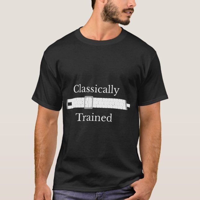 Classically Trained Slide Rule Mechanical Analogue T-Shirt (Front)