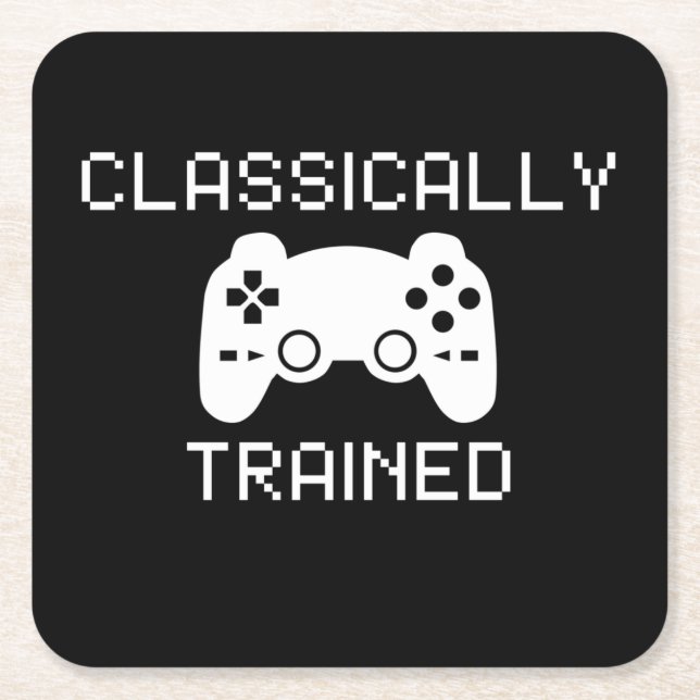 CLASSICALLY TRAINED SQUARE PAPER COASTER (Front)