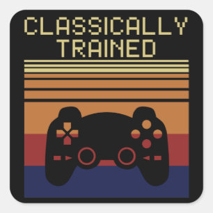 CLASSICALLY TRAINED SQUARE STICKER