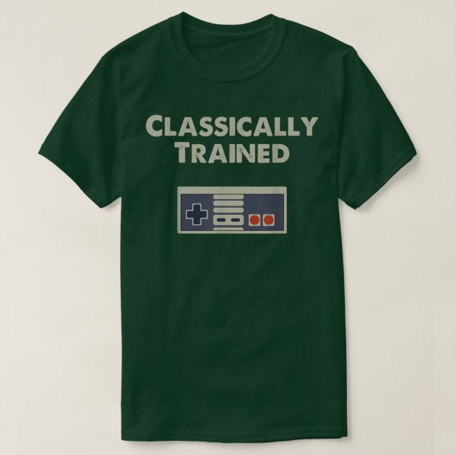 Classically Trained With Video Game Controller  T-Shirt (Design Front)