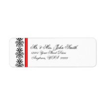 Classico Red Return Address Label