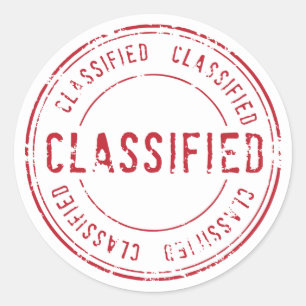 Classified Classic Round Sticker