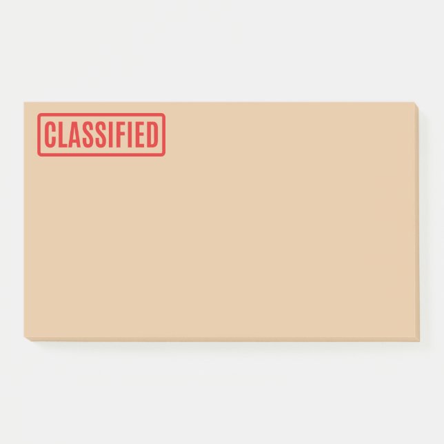 Classified Post-it Notes (Front)