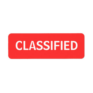 classified return address label