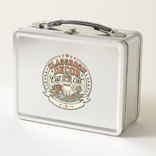 Classroom Decor Cat Classroom Decor Cat Vintage Ve Metal Lunch Box