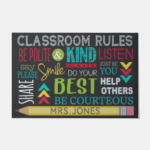 Classroom Doormat, Personalised Name Teacher Doormat
