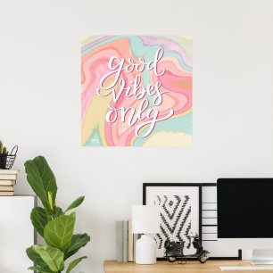 Classroom Good Vibes Only Pastel Inspirivity Poster