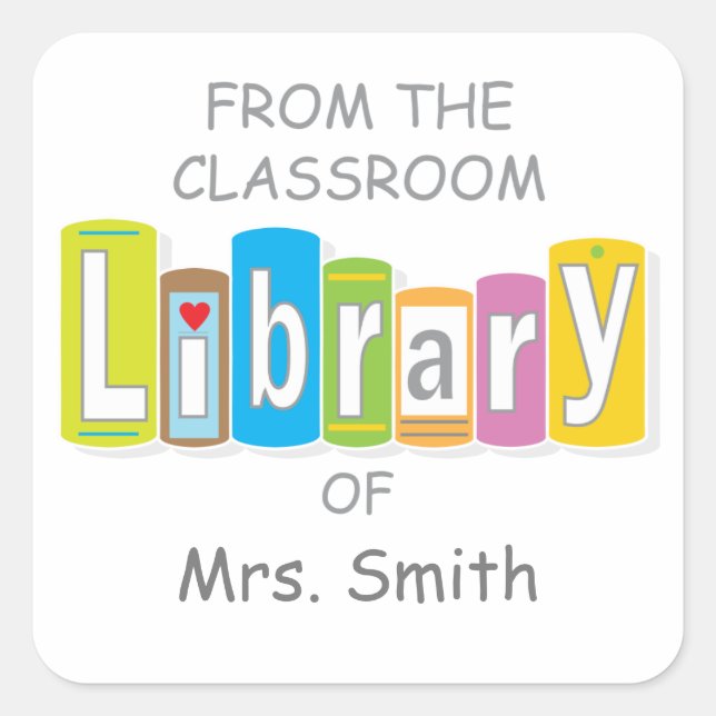 classroom library bookplate sticker (Front)