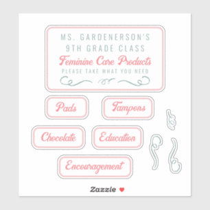 Classroom Period Feminine Care Labels