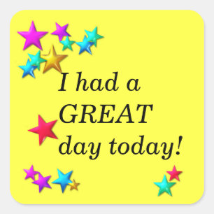 Classroom reward sticker  - I had a great day