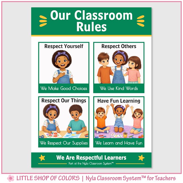 Classroom Rules Kindergarten Teacher Anchor Chart (Creator Uploaded)
