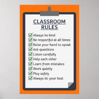 Classroom rules poster