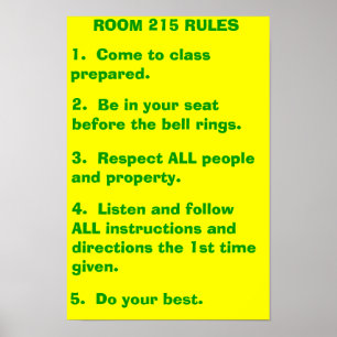 Classroom Rules Poster