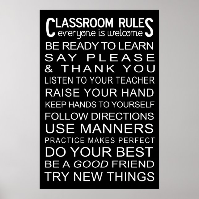 Classroom Rules Poster (Front)