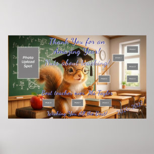 Classroom Squirrel Teacher Appreciation Printed Poster