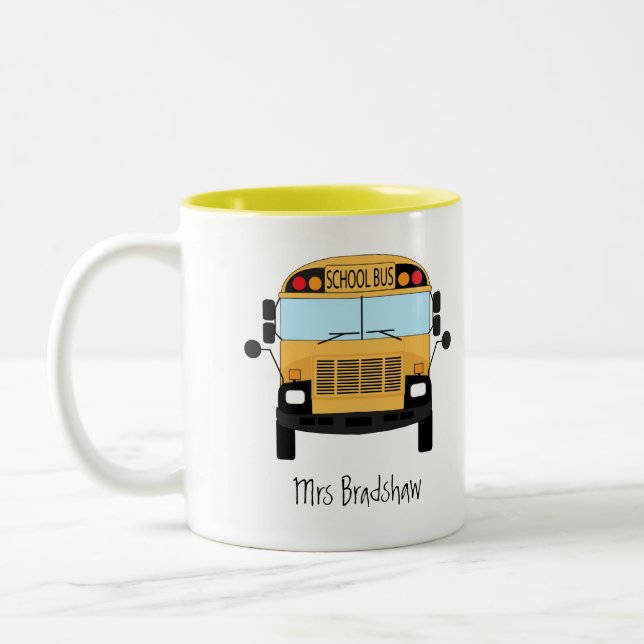 Classroom Teacher or School Bus Driver Thank You Two-Tone Coffee Mug (Left)