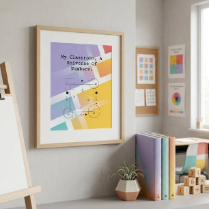 Classroom Universe of Numbers Math World Poster