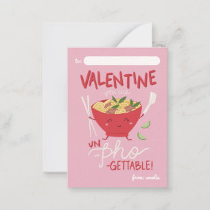 Classroom Valentine Card- Un-Pho-Gettable- Pink Card