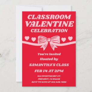 Classroom Valentine Celebration Invitation