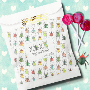Classroom Valentine's Bugs XOXO Hugs and Kisses Favour Bag