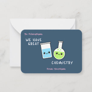 Classroom Valentines Card We Have Great Chemistry