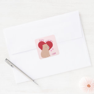 Classroom Valentine's Day Capybara Sticker