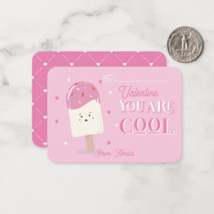Classroom Valentine's Day Cool Popsicle Card