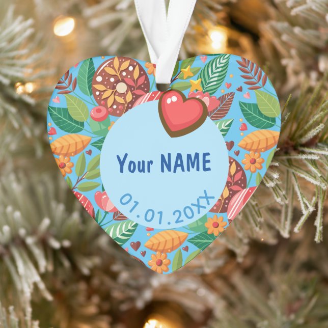 Classroom Valentine's Day Doughnut Flower Personal Ornament (Tree)