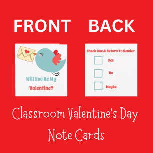 Classroom Valentine's Day Little Birdie Love Card