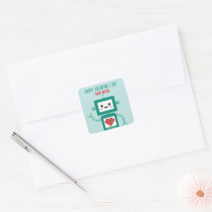 Classroom Valentine's Day Robot Beeps Stickers