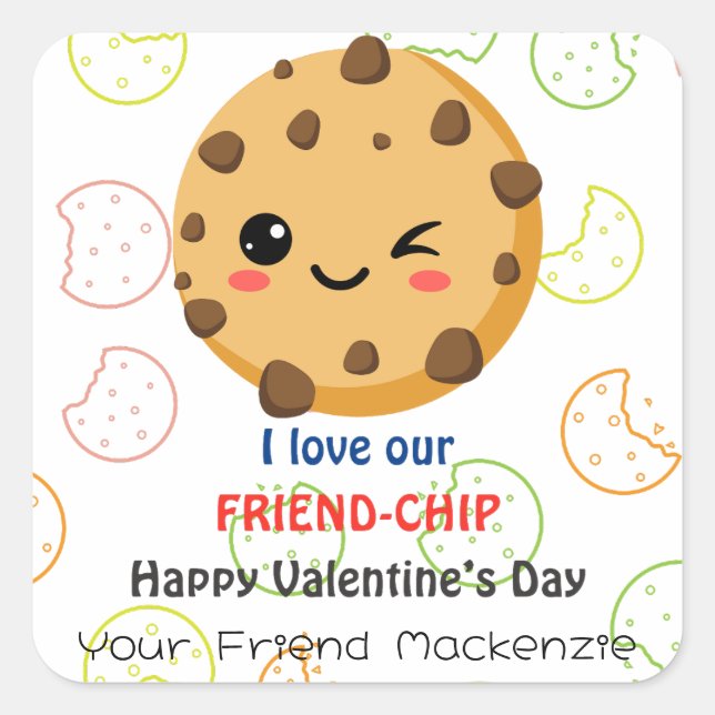 Classroom Valentine's Day Square Sticker (Front)