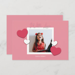 Classroom Valentines Heart Frame Photo Card