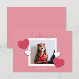 Classroom Valentines Heart Frame Photo Card