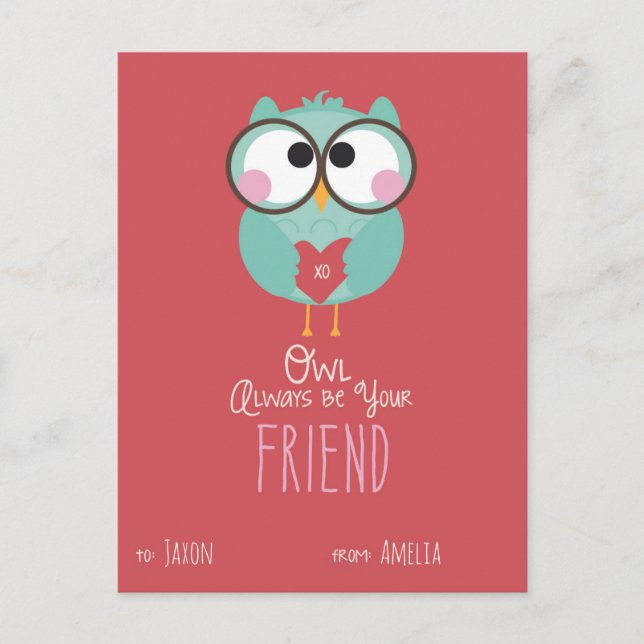 Classroom Valentines Holiday Postcard (Front)