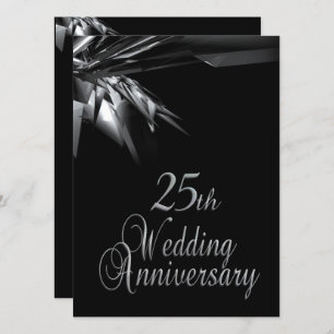 Classy 25th Wedding Anniversary Invitation