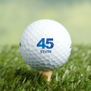 Classy 45th Birthday - 45 Years Blue Name Gift Golf Balls
