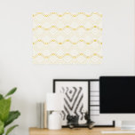 Classy Abstract Art Deco Squares Pattern Gold Foil Prints<br><div class="desc">Beautiful,  elegant,  and simple real gold foil printed abstract art deco style squares pattern.</div>