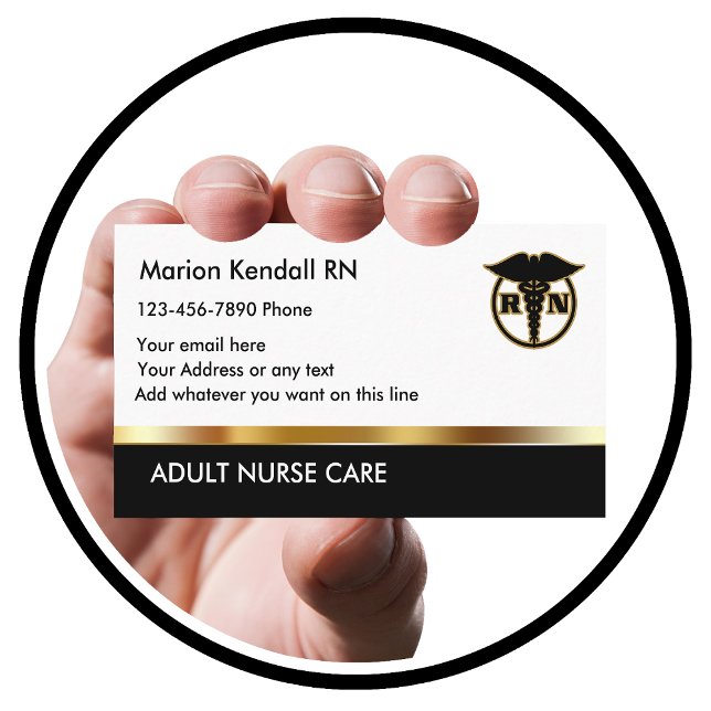Classy Adult Nurse Care Business Card (Creator Uploaded)
