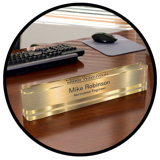 Classy Aerospace Engineer Desk Name Plaque Nameplate (Creator Uploaded)