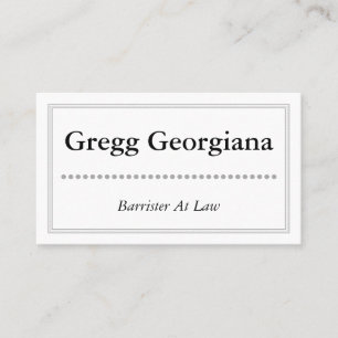 Classy and Basic Barrister At Law Business Card