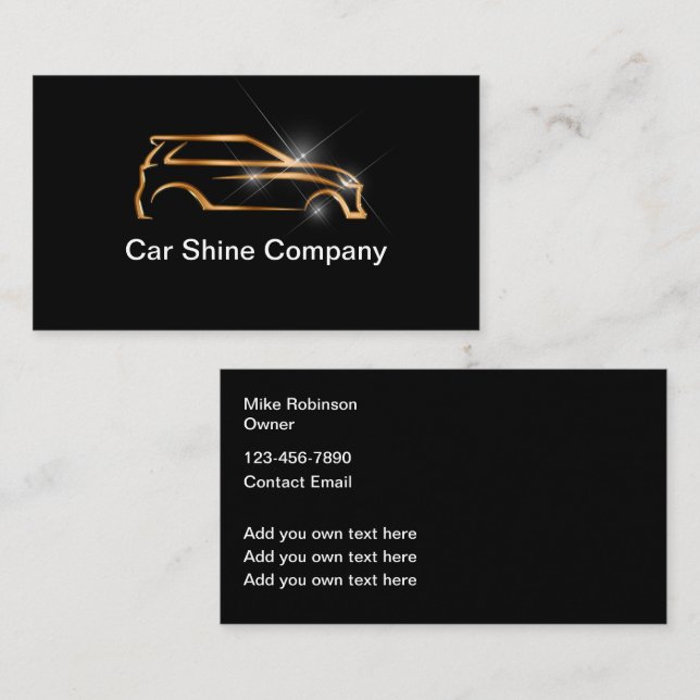 Classy And Cool Automotive Business Cards New (Front/Back)