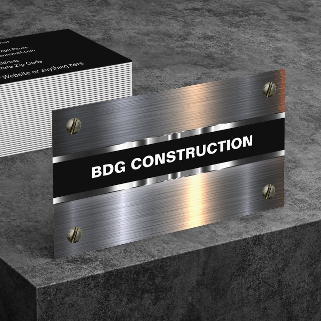 Classy And Cool Bold Construction Business Cards (Creator Uploaded)
