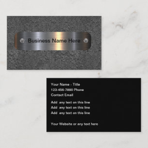 Classy And Cool Construction Wall Business Card