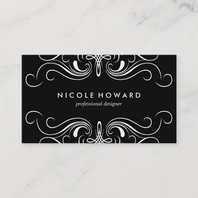 Classy and Elegant Elements Business Card (Front)
