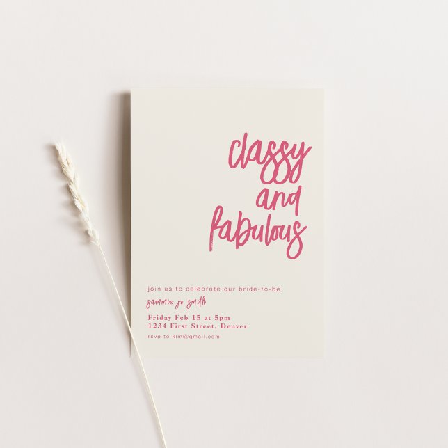 Classy and Fabulous Bridal Shower Invitation (Creator Uploaded)
